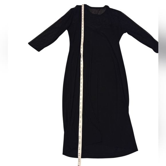 KamaliKulture Dress NORMA KAMALI Sheer Black Minimalist Long Sleeves Large Party - Picture 6 of 8